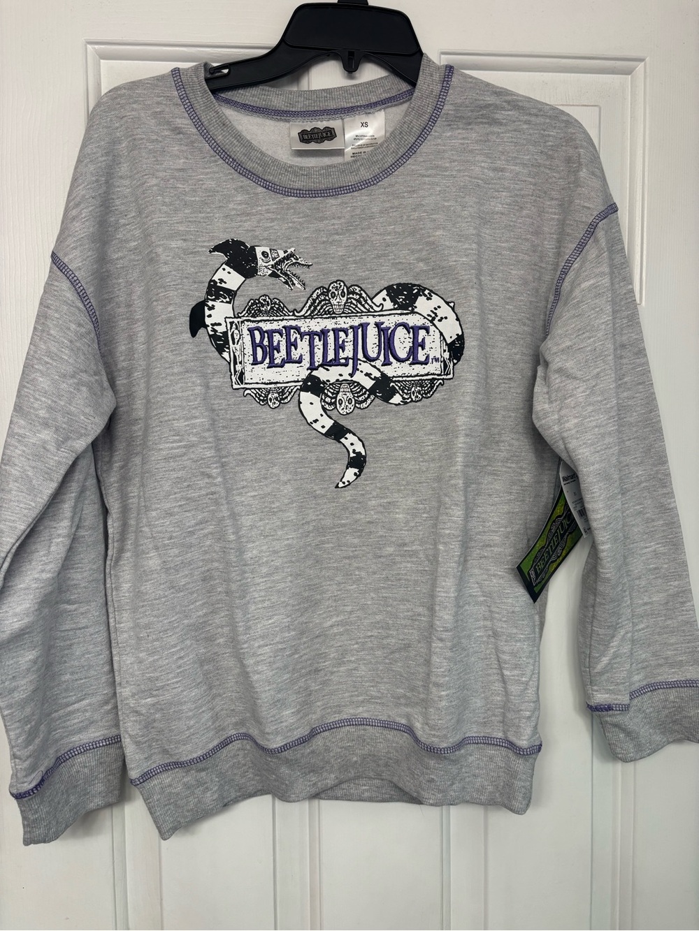NWT Beetlejuice Grey Graphic Sweatshirt